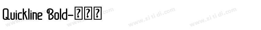 Quickline Bold字体转换